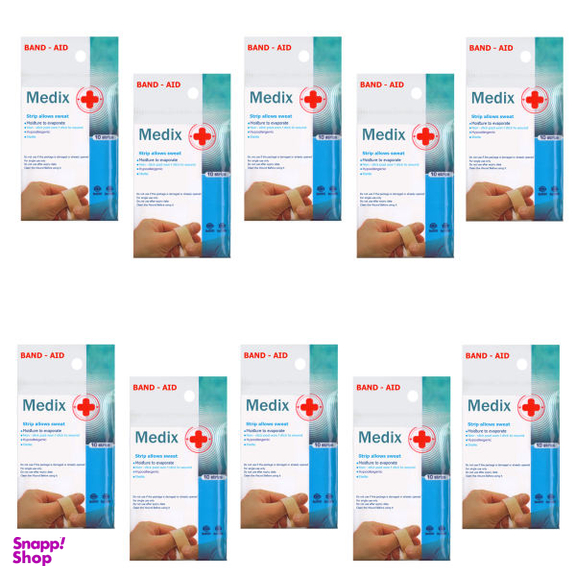 چسب زخم مدیکس مدل Hypoallergic مجموعه 10 عددی