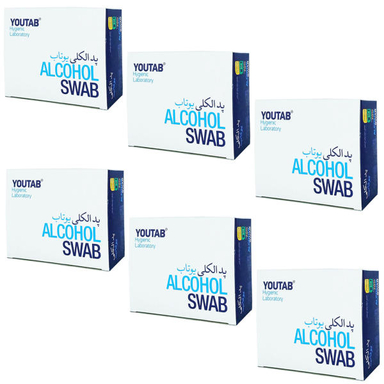 پد الکلی یوتاب (Youtab) مدل Antiseptic 6 مجموعه 6 عددی