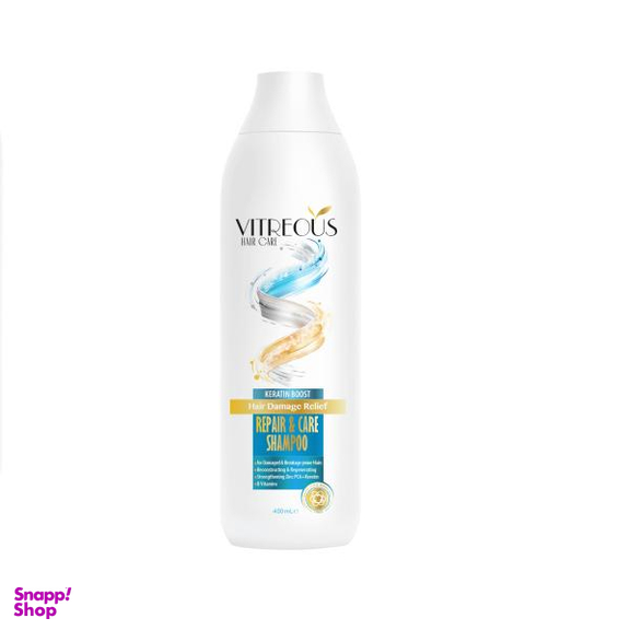 شامپو مو ویتروس (Vitreous) مدل کراتین حجم 400 میلی لیتر