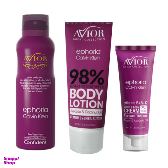 کرم مرطوب کننده اویور مدل Ephoria حجم 75 میلی لیتر + لوسیون بدن و اسپری بدن