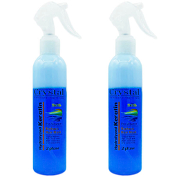 ماسک مو دو فاز کریستال (Crystal) مدل Hydrolyzed Keratin حجم 250 میلی لیتر مجموعه 2 عددی