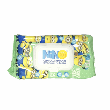 دستمال مرطوب نینو (Nino) با عصاره کالاندولا بسته 50 عددی