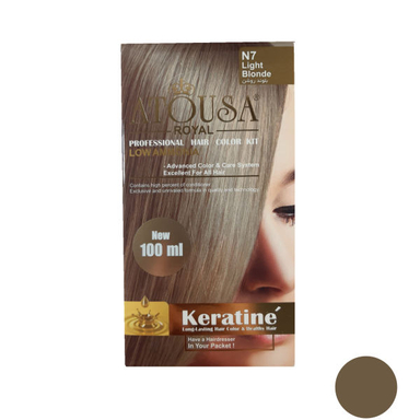 کیت رنگ مو آتوسا رویال (Atousa Royal) شماره N7 حجم 100 میلی‌لیتر رنگ بلوند روشن