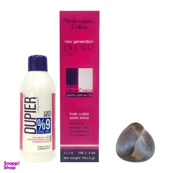 کیت رنگ مو دوپیر (Dupier) شماره 8.11 حجم 100 میلی‌لیتر رنگ بلوند دودی قوی روشن