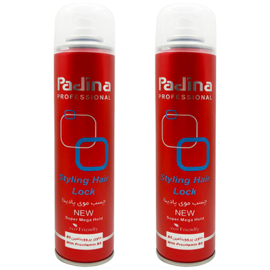 چسب مو پادینا (Padina) مدل Super Mega Hold حجم 250 میلی‌ لیتر مجموعه 2 عددی