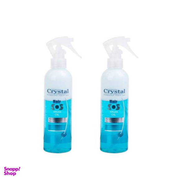 اسپری دو فاز مو کریستال (Crystal) مدل آرگان حجم 250 میلی لیتر مجموعه 2 عددی