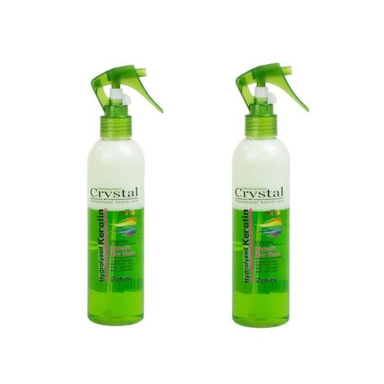 اسپری دوفاز مو کریستال (Crystal) مدل Hydrolyzed Keratin حجم 250 میلی لیتر مجموعه 2 عددی