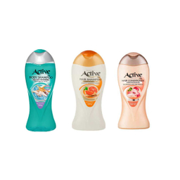 شامپو مو اکتیو (Active) مدل پرتقال حجم 400 میلی لیتر بسته 2 عددی + شامپو بدن اکتیو (Active) مدل 01 حجم 400 میلی لیتر