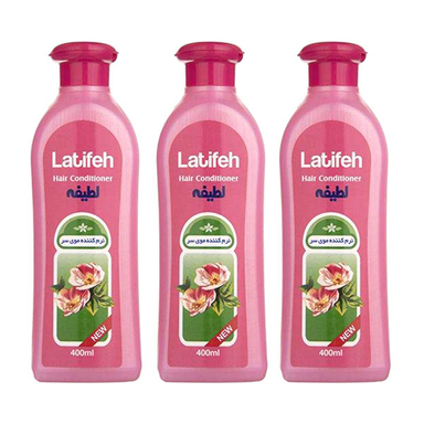 نرم کننده مو لطیفه (Latifeh) مدل Flower حجم 400 میلی لیتر بسته 3 عددی