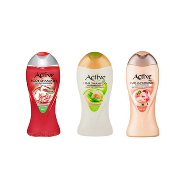 شامپو مو اکتیو (Active) مدل انجیر حجم 400 میلی لیتر بسته 2 عددی به همراه شامپو بدن اکتیو (Active) حجم 400 میلی لیتر