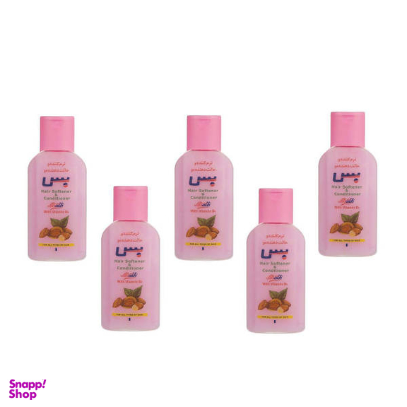 نرم کننده مو بس (Bath) مدل Almond حجم 250 میلی لیتر بسته 5 عددی
