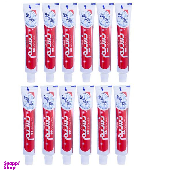 خمیر دندان نسیم (Nasim) مدل Contains Fluoride وزن 80 گرم بسته 12 عددی