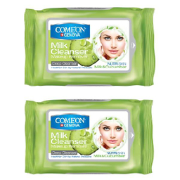 دستمال مرطوب کامان (Comeon) مدل Milk مجموعه 2 عددی