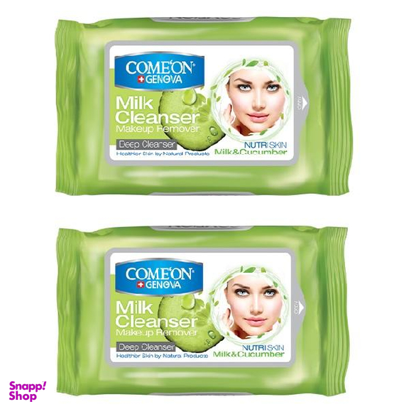 دستمال مرطوب کامان (Comeon) مدل Milk مجموعه 2 عددی