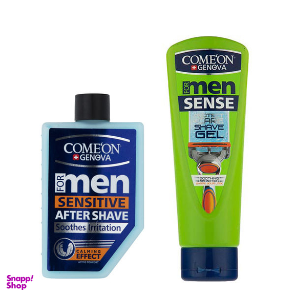 ژل اصلاح کامان مدل sense حجم 200 میلی لیتر به همراه ژل بعد از اصلاح مدل Sensitive حجم 260 میلی لیتر