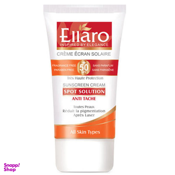 کرم ضد آفتاب و ضد لک الارو (Ellaro) مدل Spot Solution حجم 40 میلی لیتر