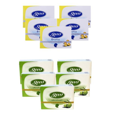 صابون شستشو سیو مدل vitamin E and olive وزن 125 گرم مجموعه 10 عددی