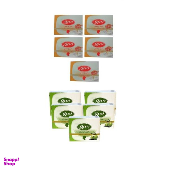 صابون شستشو سیو مدل Olive + Milk وزن 125 گرم بسته 10 عددی