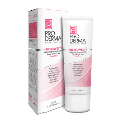 لوسیون پاک کننده آرایش پرودرما (Peroderma) مدل Revitavest حجم 75 میلی لیتر