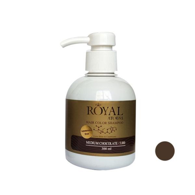 شامپو رنگ مو آتوسا رویال (Atousa Royal) مدل MEDIUM CHOCOLATE شماره 5.880 حجم 300 میلی‌ لیتر رنگ قهوه ای
