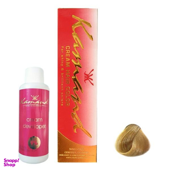 رنگ مو کمند (Kamand) شماره 8.0 حجم 100 میلی‌لیتر رنگ بلوند روشن به همراه اکسیدان کد 02 نه درصدی حجم 100 میلی‌لیتر