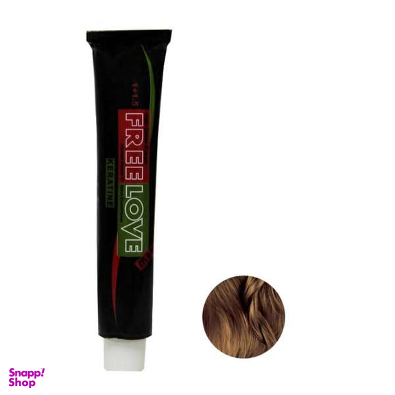 رنگ مو فیری لاو (Free Love) سری طبیعی مدل Keratin شماره 6.0 حجم 100 میلی‌لیتر رنگ بلوند تیره