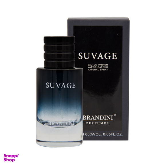 عطر جیبی مردانه برندینی مدل Suvage حجم 25 میلی لیتر
