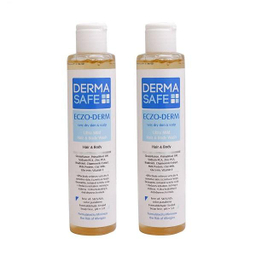 شامپو تقویت کننده و ترمیم کننده مو درماسیف (Dermasafe) مدل Eczo Derm حجم 200 میلی لیتر بسته 2 عددی