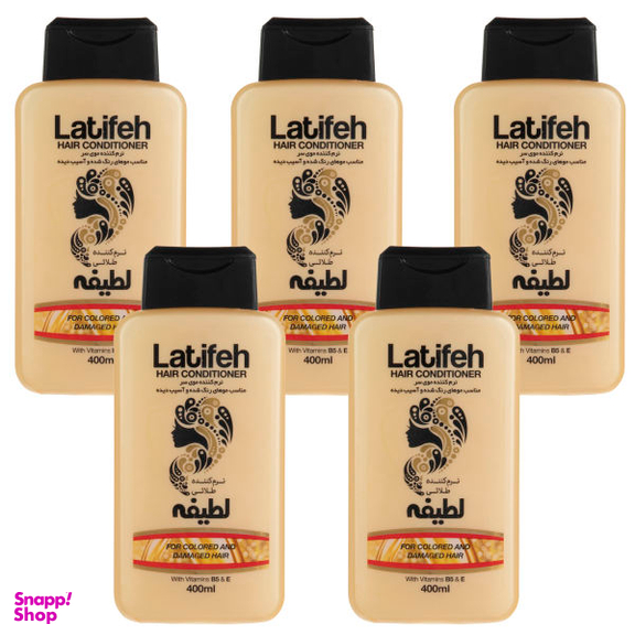 نرم کننده مو لطیفه (Latifeh) مدل Gold حجم 400 میلی لیتر بسته 5 عددی