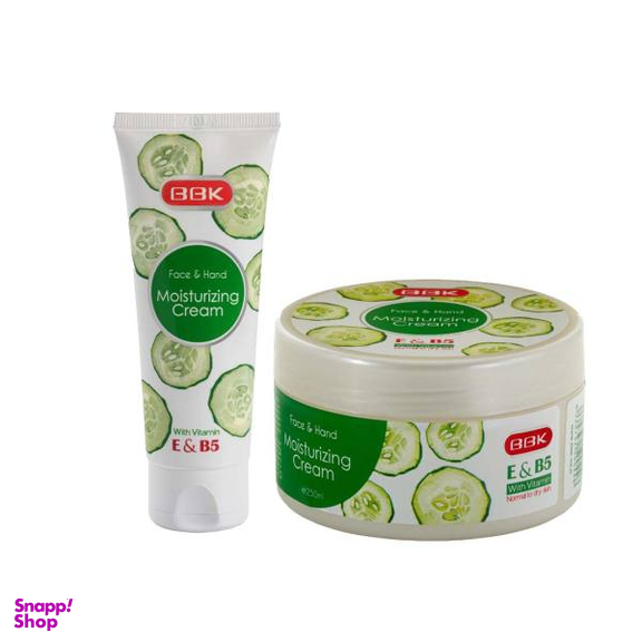 کرم مرطوب کننده ببک مدل خیار حجم 250 میلی لیتر + کرم نرم کننده دست و صورت مدل خیار حجم 75 میلی لیتر