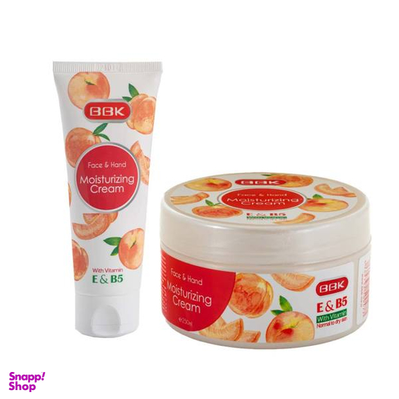 کرم مرطوب کننده ببک مدل هلو حجم 250 میلی لیتر + کرم نرم کننده دست و صورت مدل هلو حجم 75 میلی لیتر