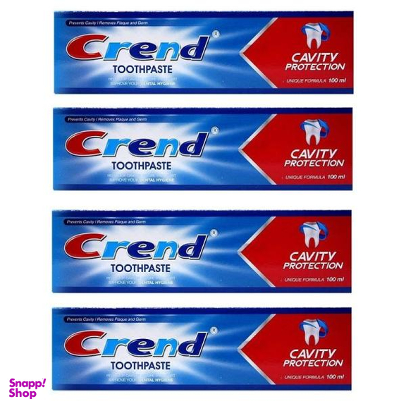 خمیر دندان کرند (Crend) مدل Cavity Protection حجم 100 میلی لیتر بسته 4 عددی