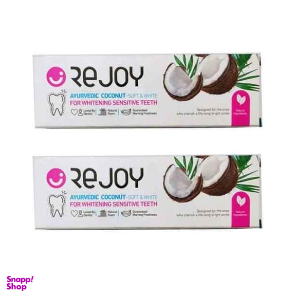 خمیر دندان ریجوی (Rejoy) مدل نارگیل حجم 100 میلی لیتر بسته 2 عددی