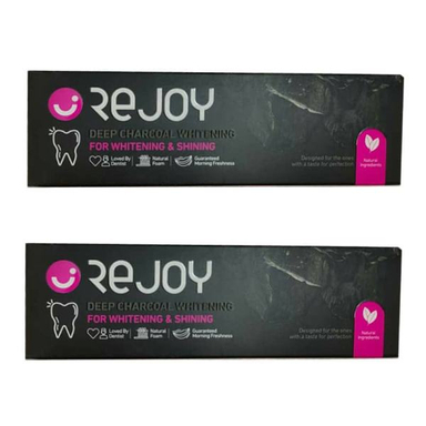 خمیر دندان ریجوی (Rejoy) مدل Deep Charcoal حجم 100 میلی لیتر بسته 2 عددی