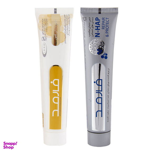 خمیردندان فارمد (Pharmed) مدل Sensitive حجم 100 میلی لیتر به همراه خمیر دندان فارمد (Pharmed) مدل نانو حجم 100 میلی لیتر