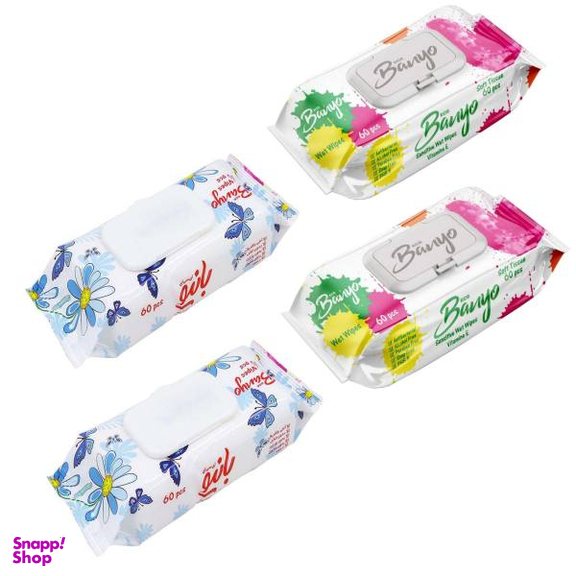 دستمال مرطوب بانیو (Banyo) مدل آنتی باکتریال مجموعه 4 عددی