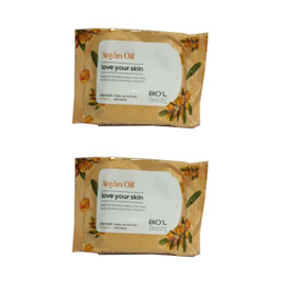 دستمال مرطوب بیول (Biol) مدل آرگان مجموعه 2 عددی