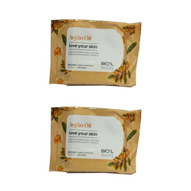 دستمال مرطوب بیول (Biol) مدل آرگان مجموعه 2 عددی