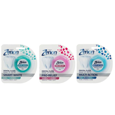 نخ دندان زنون (Zenon) مدل Smart-White به همراه نخ دندان مدل Multi-Action به همراه نخ دندان مدل Pro-Relife
