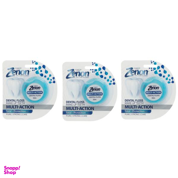 نخ دندان زنون (Zenon) مدل Multi-Action بسته 3 عددی