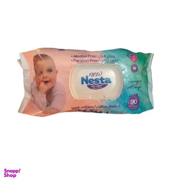 دستمال مرطوب نیستا مدل H76 بسته 90 عددی