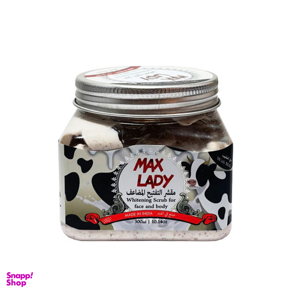 اسکراب لایه بردار پوست مکس لیدی مدل milk حجم 300 میلی لیتر