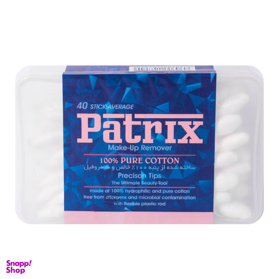 گوش پاکن پاتریکس (Patrix) مدل Pure Cotton بسته 40 عددی