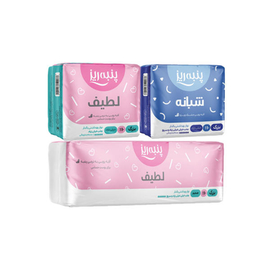 نوار بهداشتی پنبه ریز مدل 01 مجموعه 3 عددی