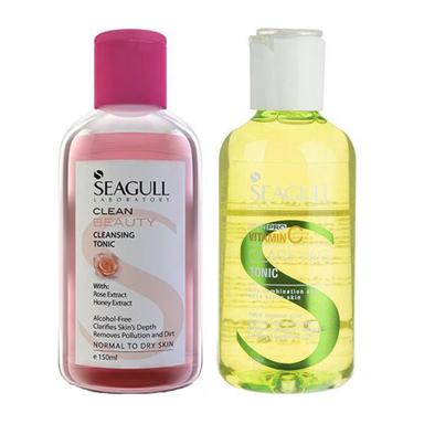 تونیک پوست سی گل (Seagull) مدل Rose حجم 150 میلی لیتر + تونیک پوست سی گل (Seagull) مدل Clarifying حجم 150 میلی لیتر