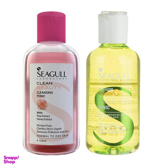تونیک پوست سی گل (Seagull) مدل Rose حجم 150 میلی لیتر + تونیک پوست سی گل (Seagull) مدل Clarifying حجم 150 میلی لیتر