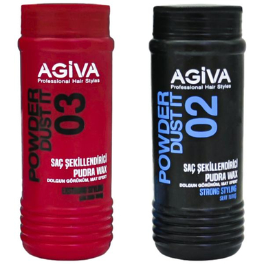 پودر حالت دهنده مو آگیوا (Agiva) مدل Strong وزن 20 گرم مجموعه 2 عددی