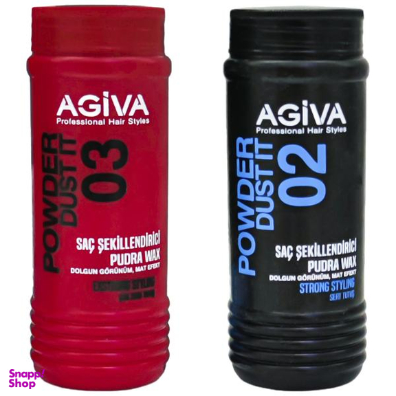 پودر حالت دهنده مو آگیوا (Agiva) مدل Strong وزن 20 گرم مجموعه 2 عددی