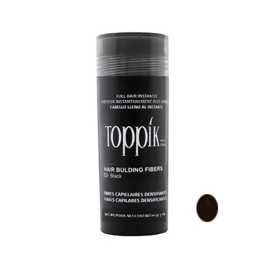 پودر پر پشت کننده مو تاپیک (Toppik) هیر فیلر کد 02 وزن 50 گرم رنگ مشکی