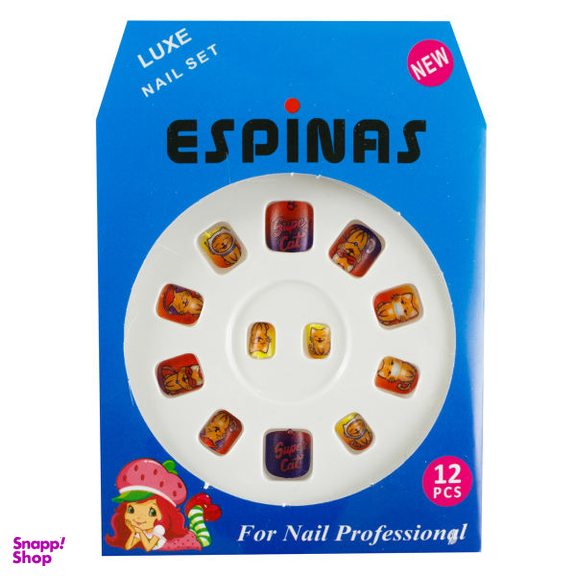 ناخن مصنوعی بچه گانه اسپیناس مدل BC906 بسته 12 عددی